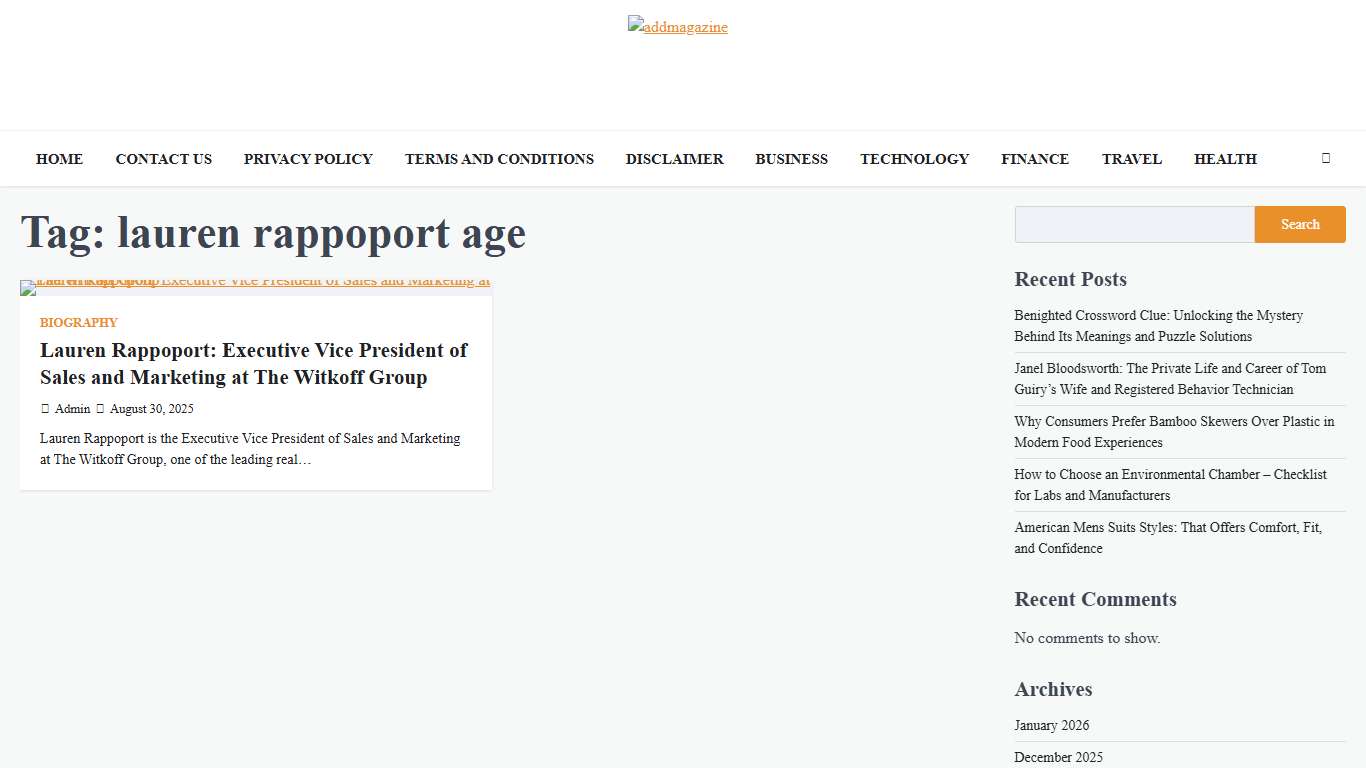 lauren rappoport age Archives - ADD MAGAZINE